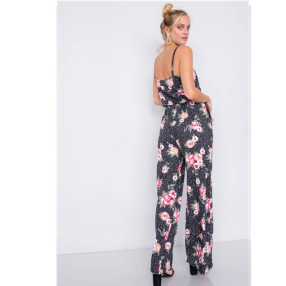 Rose & Polkadot Jumpsuit - Picture 2 of 5
